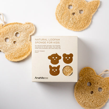 Natural Loofah Sponge for Kid (Animals-shaped)