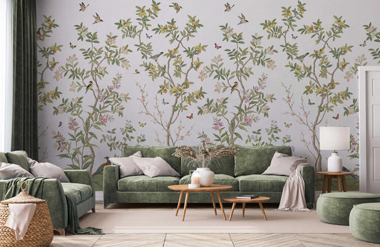 Wallpaper Chinoiserie Tree