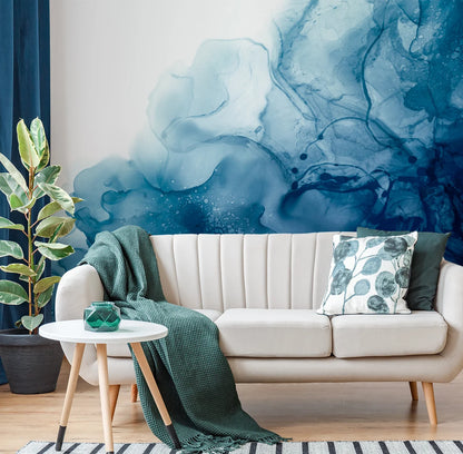 Wallpaper Abstract Ocean Watercolor